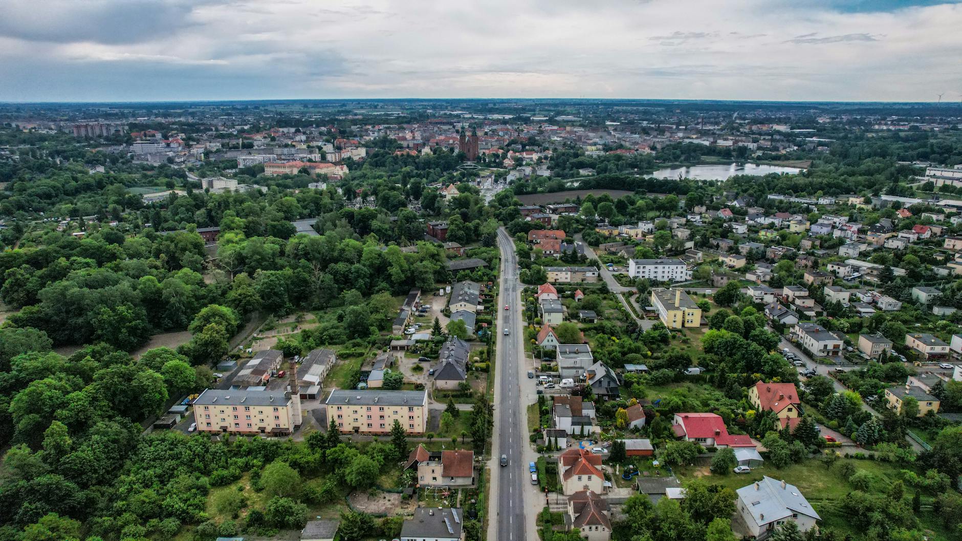Mapa pokazująca rozmieszczenie infrastruktury i usług w Biłgoraju